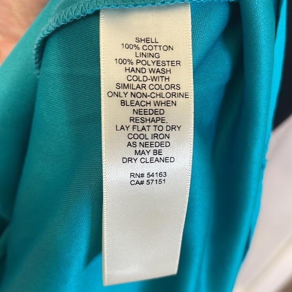 Eliza J Turquoise Blue Green Eyelet Sheath Dress Size 14 - Picture 9 of 9